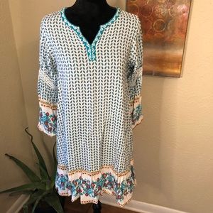 ✨FLASH SALE✨ Umgee Embroidered Border Peasant Dress Tunic